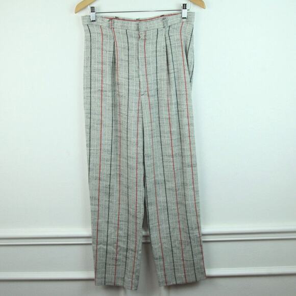 Cos Cob Pants - Cos Cob Womens Crop Pants S M Vintage 80s Plaid Academia Regency Preppy Normcore